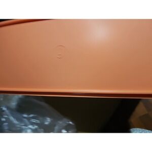 Tupperware Sheer Jumbo Bread Server Keeper Storage Box Container Orange Lid